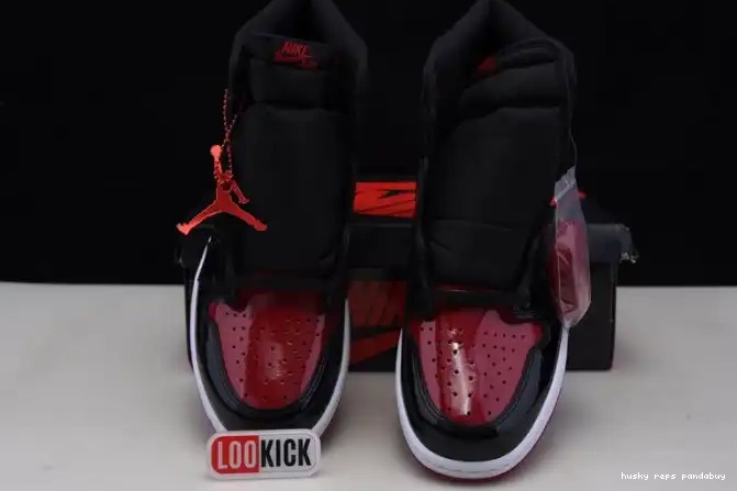 Rep Husky 555088-063 Jordan Air 1 OG Patent High Bred 0413